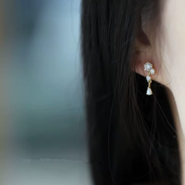 Boucles d'Oreilles Gouttes de Pluie – Image 2